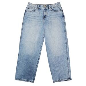 Talbots Womens High Waist Straight Ankle Jeans Newport Wash Blue Size 10